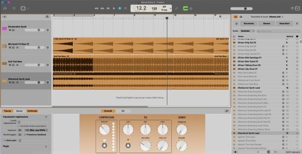 Interfaccia GarageBand