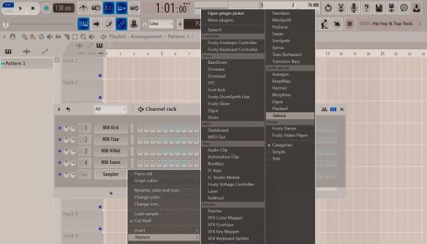 caricamento sample su channel rack