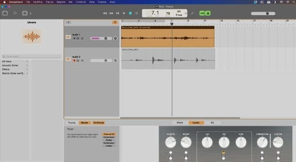 interfaccia GarageBand