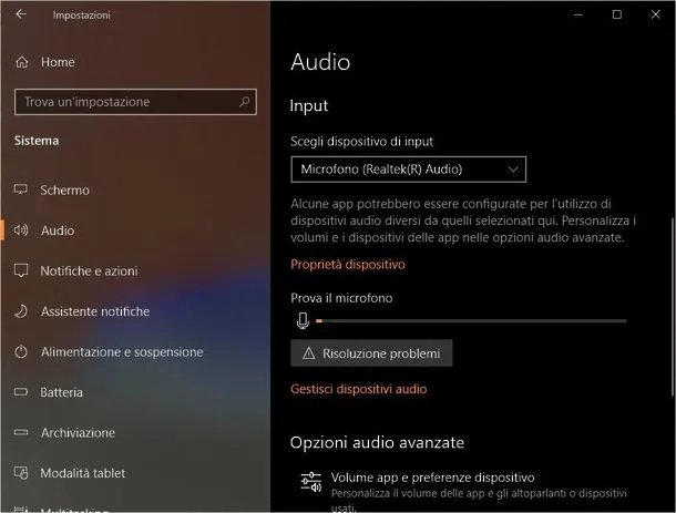 microfono windows 10