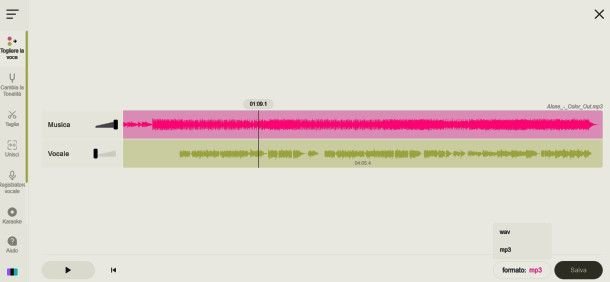 Interfaccia Vocalremover