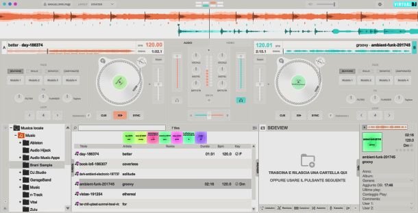 Interfaccia VirtualDJ