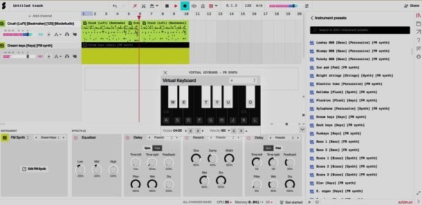Interfaccia di Magix Music Maker
