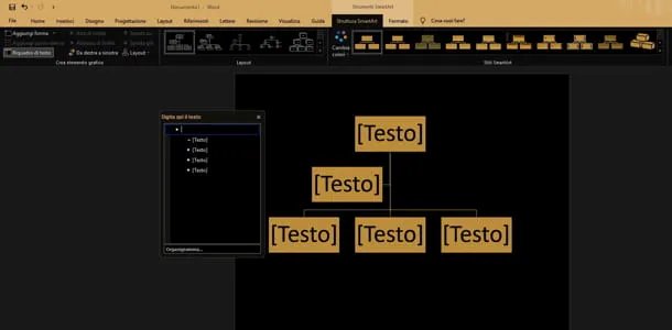 creare diagrammi di flusso con word