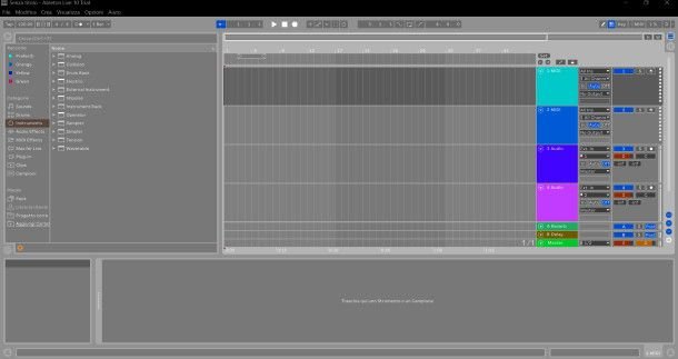 Schermata di Ableton Live