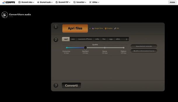 Convertitore Audio di 123Apps