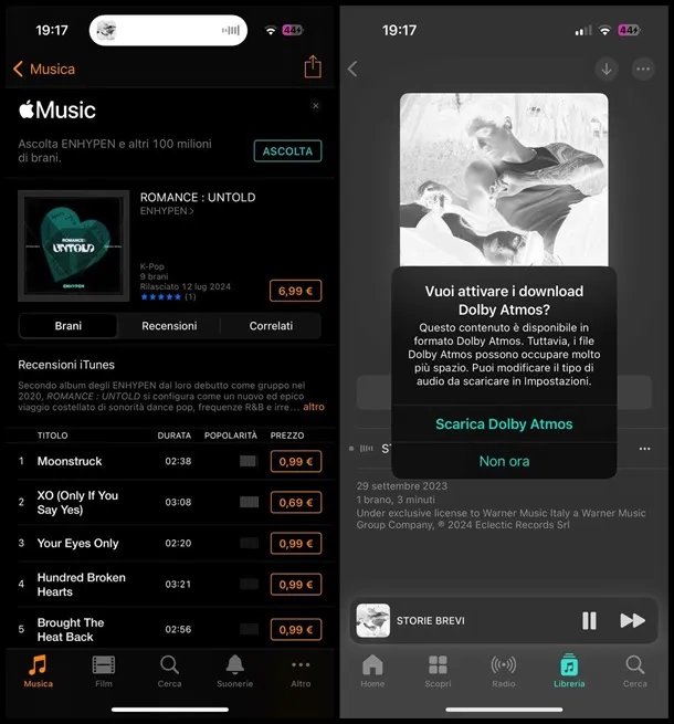 Scaricare musica da iTunes su iPhone e iPad