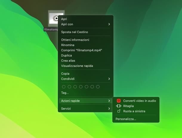 Comandi rapidi su Mac