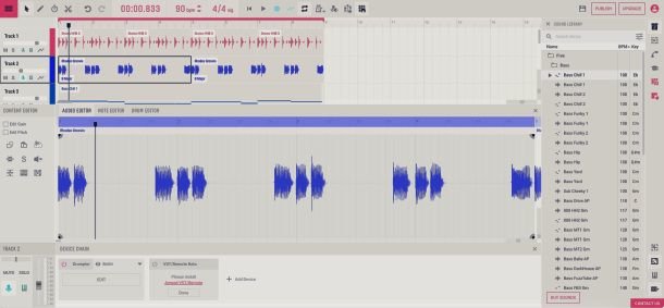 Interfaccia Amped Studio