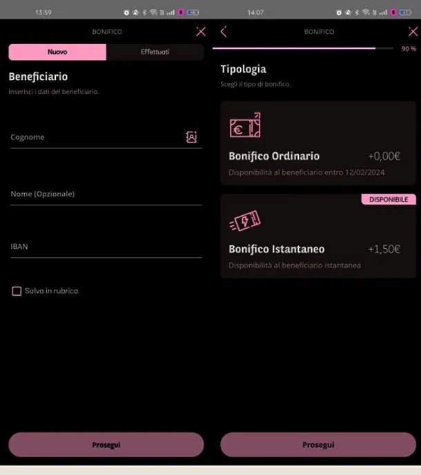 Fare un bonifico tramite telefono