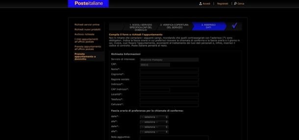 Servizio a domicilio Postepay