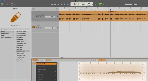 Modifica tracce vocali con GarageBand