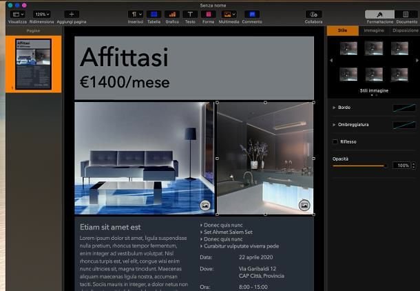 Pages per locandine