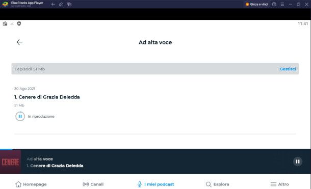 Emulatore Android per audiolibri su PC