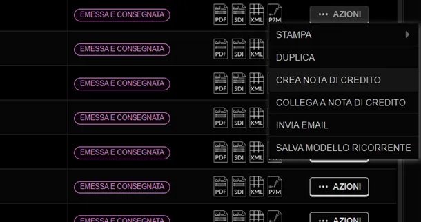 Nota di variazione