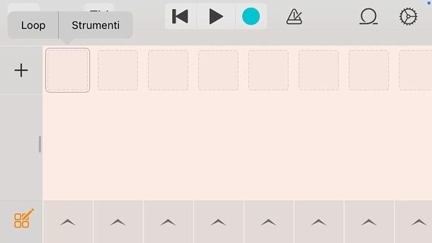 Strumenti di registrazione Live Loop GarageBand