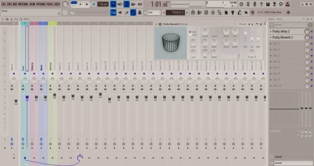 Finestra mixer FL Studio