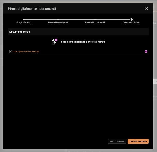 Configurazione dispositivo firma