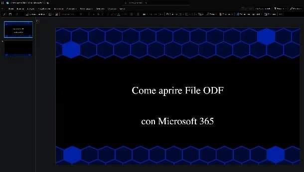 Aprire file ODF con Microsoft 365