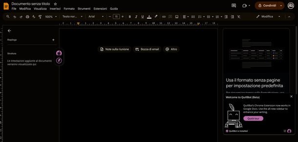 Documenti Google screen