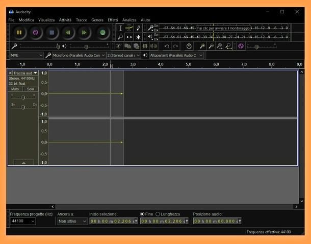 Programma per comporre musica Audacity