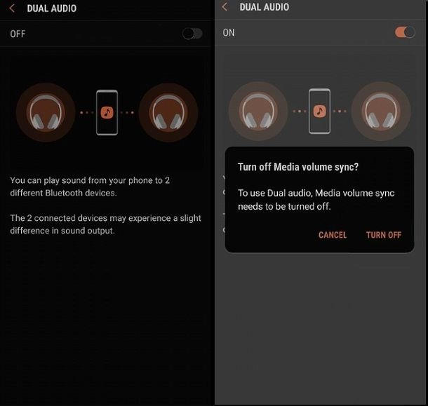 Dual Audio su Android Samsung