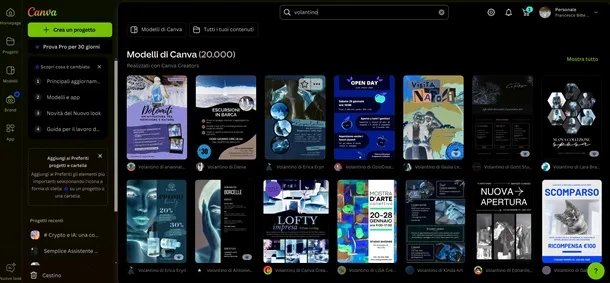 Canva per locandine