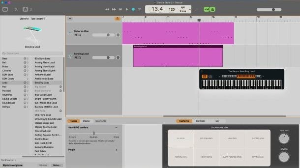Interfaccia di Audacity
