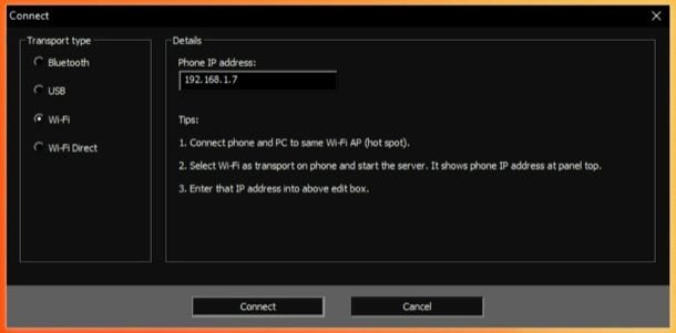 Client di WO Mic per Windows