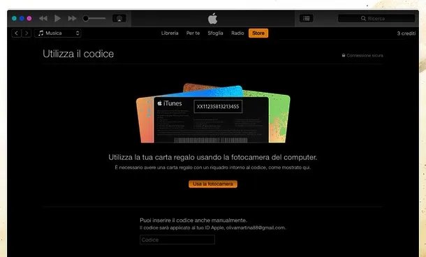 Carta regalo iTunes