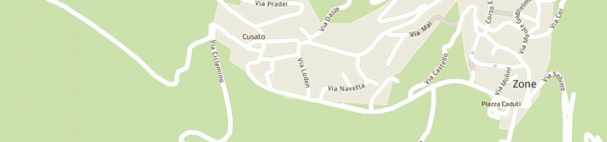 Mappa della impresa bar lucciola a ZONE