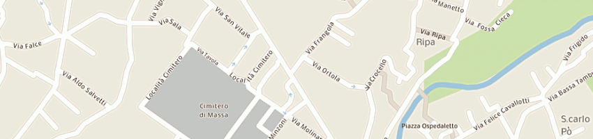 Mappa della impresa trattoria l'aquila a MASSA