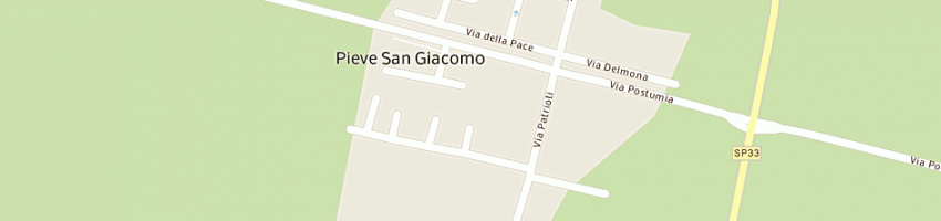 Mappa della impresa bar pizzeria cacciatore a PIEVE SAN GIACOMO