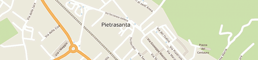 Mappa della impresa pizzeria moriconi giuseppe e c (snc) a PIETRASANTA