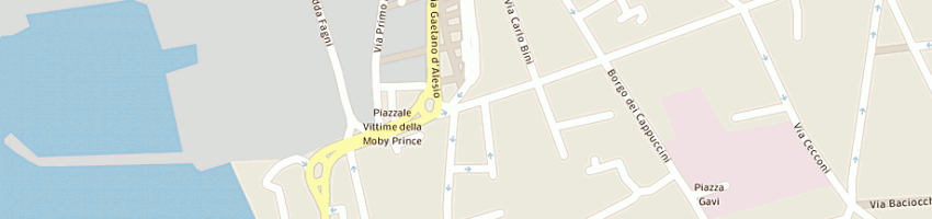 Mappa della impresa pizzeria i tre canti di rykunova inna e c sas a LIVORNO