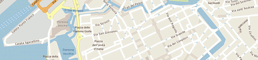 Mappa della impresa ristorante osteria del mare a LIVORNO