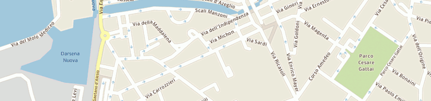 Mappa della impresa associazione volontari ospedalieri a LIVORNO
