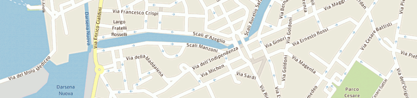Mappa della impresa benini gianfranco a LIVORNO
