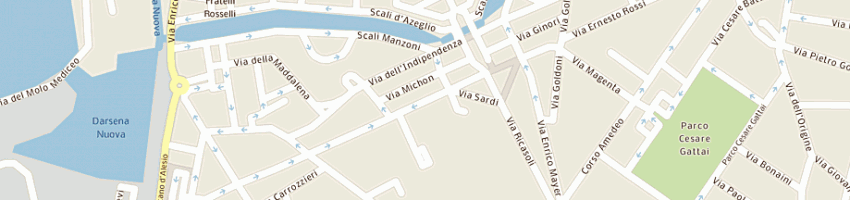 Mappa della impresa pubblico registro automobilistico a LIVORNO