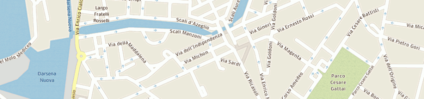 Mappa della impresa bar odeon di terreni paola a LIVORNO