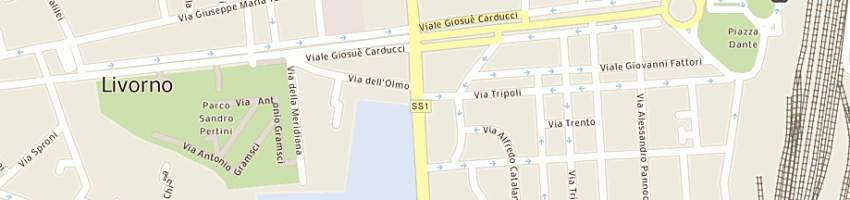 Mappa della impresa giornale il tirreno a LIVORNO