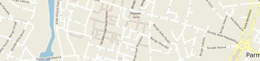 Mappa della impresa tanzi aurelio petroli srl a PARMA