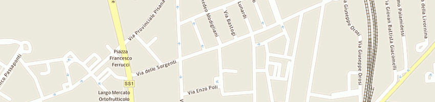 Mappa della impresa pizzeria number one di buti francesco massimo a LIVORNO