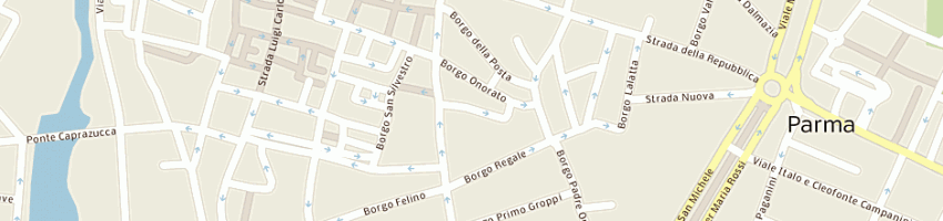 Mappa della impresa tassi franco a PARMA