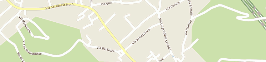 Mappa della impresa lainal snc - lavorazione artigiana infissi alluminio- legno dei fratelli parducc a MASSAROSA