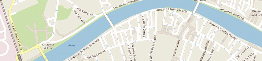 Mappa della impresa lavanderia la spina a PISA