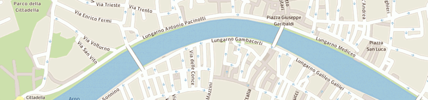 Mappa della impresa blue skies srl a PISA