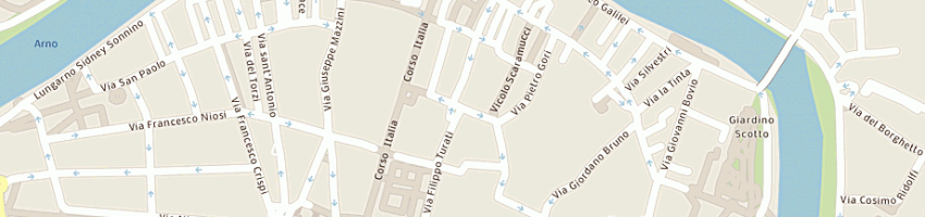 Mappa della impresa cinema ariston a PISA