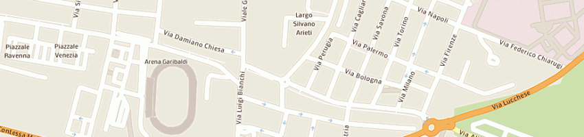 Mappa della impresa rossi s e sabatini l snc a PISA