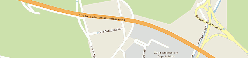 Mappa della impresa astra neon di birindelli roberto a PISA
